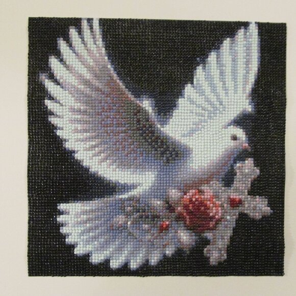 Dove with Cross and Rose Diamond Art Picture #6112025 - Picture 1 of 1
